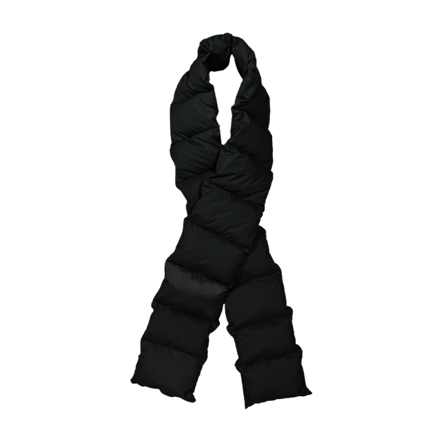 SPIRITUAL ARMY PUFFER SCARF - BLACK